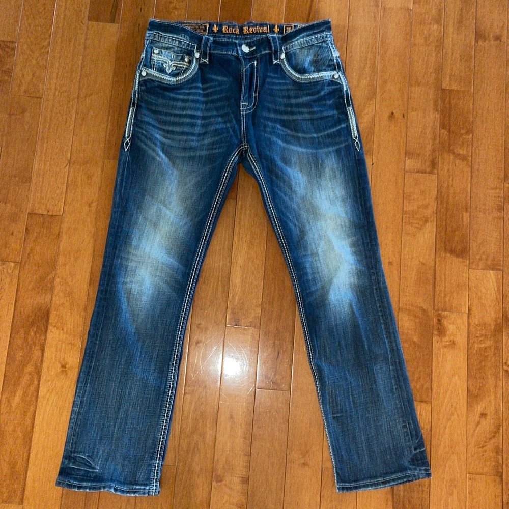 Rock Revival Ben Straight Jeans Size 36